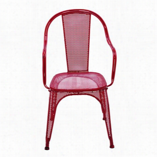 Woodland Imports 93841 Classy And Vibrant Netted Metal Ed Chair
