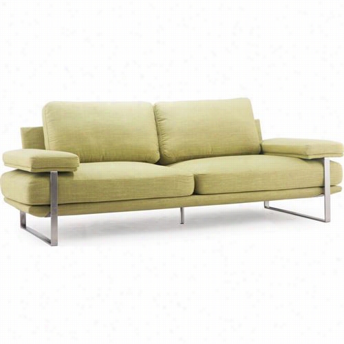 Zuo 90062 Jonkoping Brushed Stainles Steel Frame Sofa