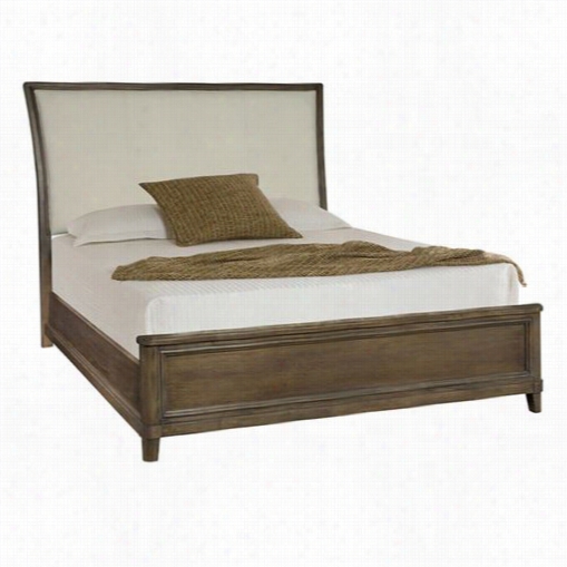 American Drew 488-306r Park Studio Kking Upholstered Sleigh Bed In Owk