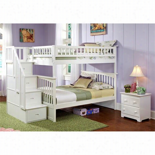 Atlanntic Furniture Ab5580 Columbia Full Over Full Staircase Bunk Bed