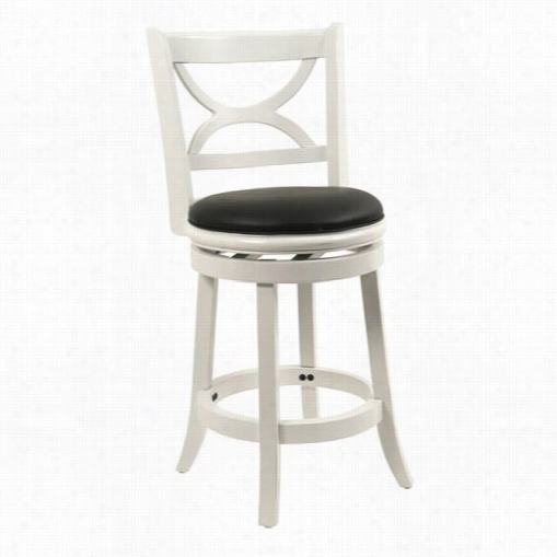 Boraam 43724 Florence 24"&qut; Swivel Stool In Distressed White