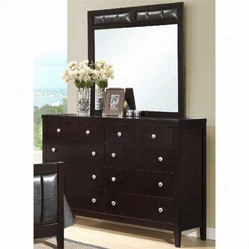 Brown Rogers Di Xson Iblw100dr/iblw100mr Lawrence Dresser And Mirror In Espresso
