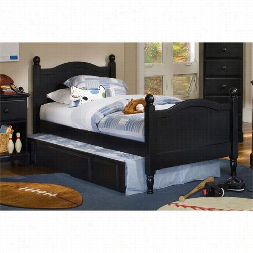 Cwrolina Furniture 437930-437933-439300 Midnight Twin Cottage Bed  In Bpack