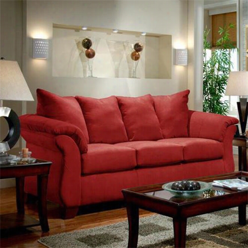 Chelsea Home Furniture 6703-rb  Verona Iv Payton Sofa In Red Brcik