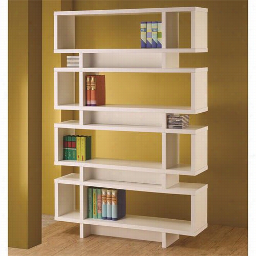 Coaster Appendages 800308 Contemporary Open Bookcase In White