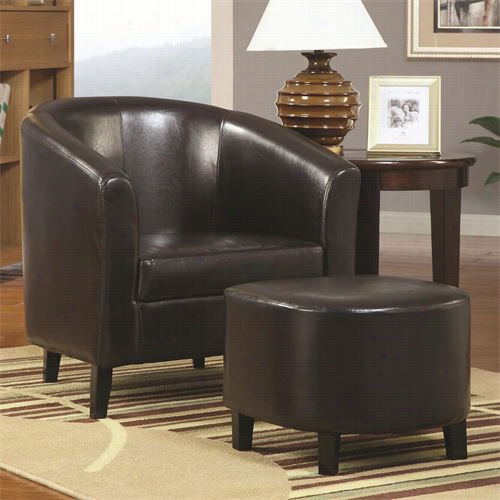 Coaster Furniture 900240 Accent Chair With Ot Toman In Black