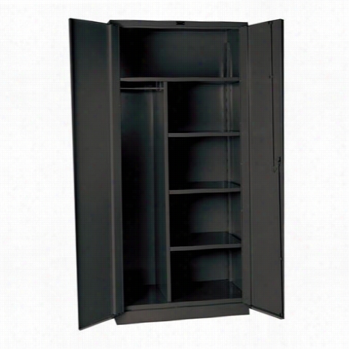 Hallowell Hwg6cc8478-4cl 48""w X 24"" D X 78""h Galvanite Seriies Single Tier Double Door Heavy-duty Duratoughcombina Tion Cabinet In Charcoal