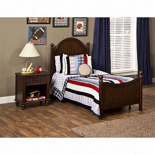 Hillsdale Furniture 1252t4sett Westfi Eld Bedroom Set With Twi N Bed, Rails, Nighstand, Dresser And Mirror In Esprseso