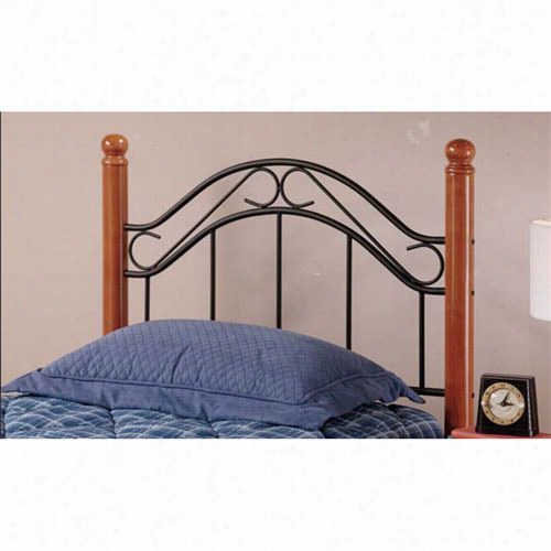 Hillsdqle Furnitire 164htw Winsloh Twin Headboard In Black And Medium Oak - Rails Not Included