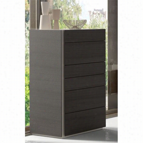 J&m Fruniture 1786722-c Faro 6 Drawer Chest In  Wenge And Light Grey Accents