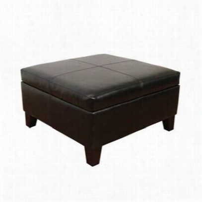 Kinffine K2380-e1 Luxury Large Faux Leather Storage Ottoman Table