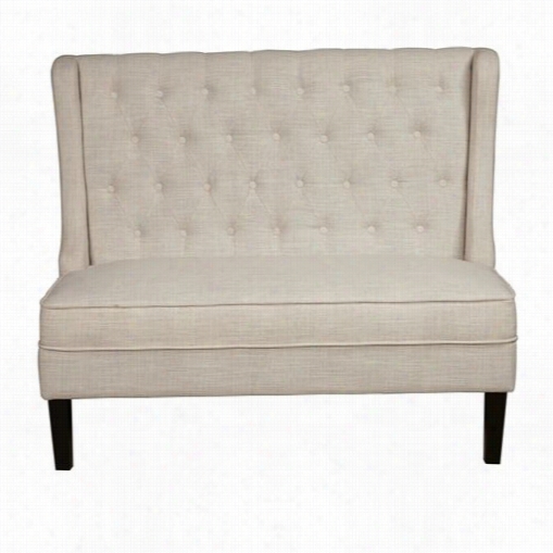 Pri Ds-2187-400 Banquette Puholstereed Tuxedo Bench In Oatmeal