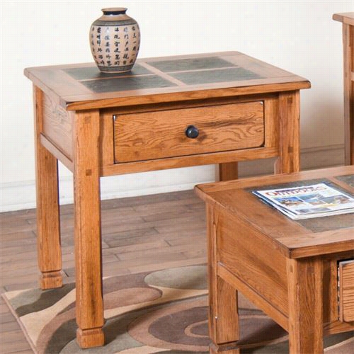 Sunny Designs 3144ro-2 Sedona 26"" End Taable In Rustic Oak