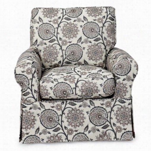 Sunser Trading Su-114993sc-481893 Horizon Swivel Chair Sllip Cover Set In Contemporary Floral