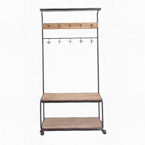 Woodlsnd Imports 97272 The Simple Metal Owod Clothes Rack