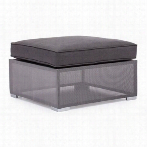 Zuo 703082 Clear Water  Bay Ottoman In Gray