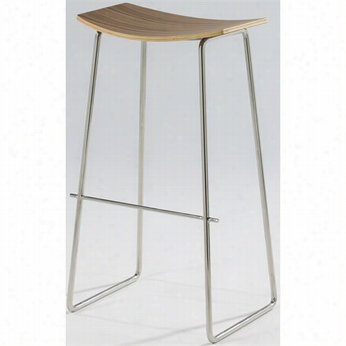 Aeon Furniture Yd5105b Timber Barstool In American Walnut/stainless Steel