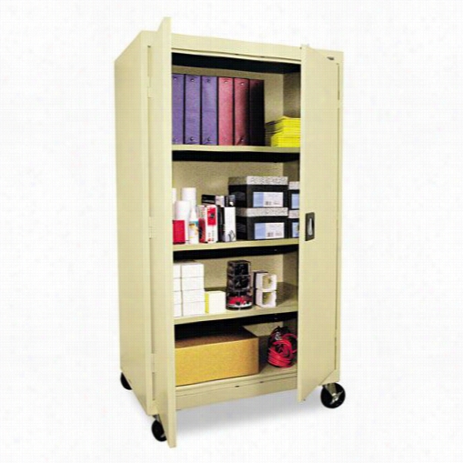 Alera Alecm6624py Mobile Storage Cabinet With Adjustable Shelves In Puutty