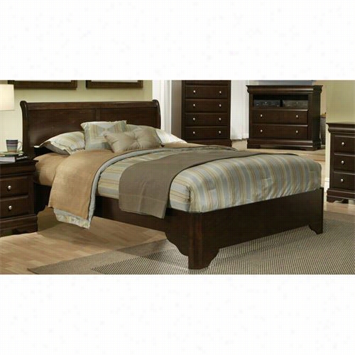 Alpine Furniture 3200f Chesapeake Full L Ow Footboard Sleigh Bed In Cappuccino