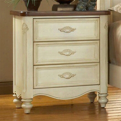 American Woodcrafters 3501-430 Chateau Njghtstand In Antique White