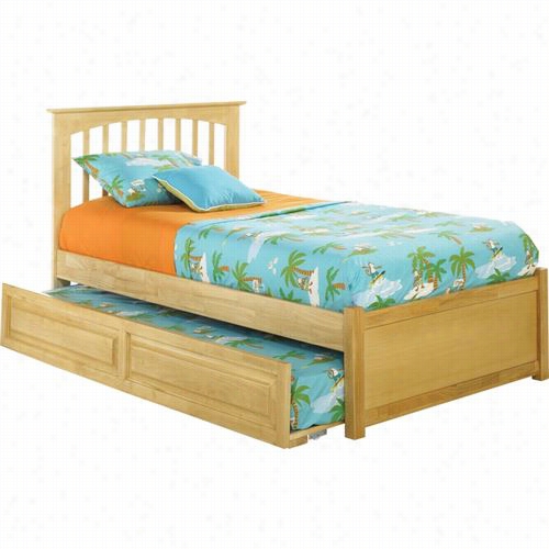 Atlantic Furniture Ap90320 Brooklyn Full Bed With Flat Panelfootboard And Raised  Panl Trundle Bed