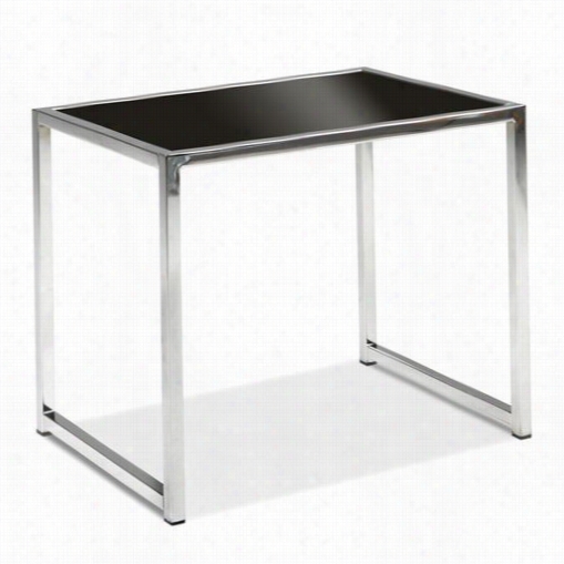 Avenue Six Yld0  Yield End Table In Chrome/black Glass