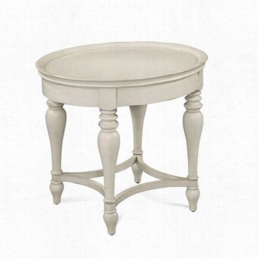 Bassett Mirror 2862-240ec Sanibel Oval Final State Table In White