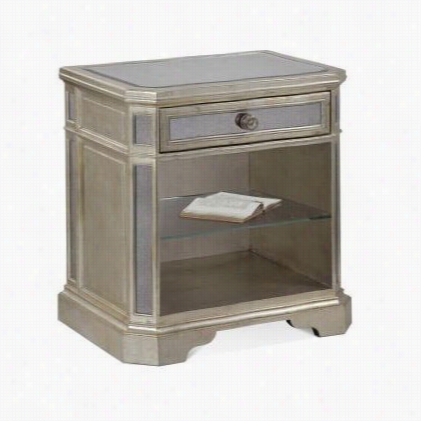 Bassett Mirror 8311-900ec Borghese Side Chest In Antiqeu Mirror/silver Leaf