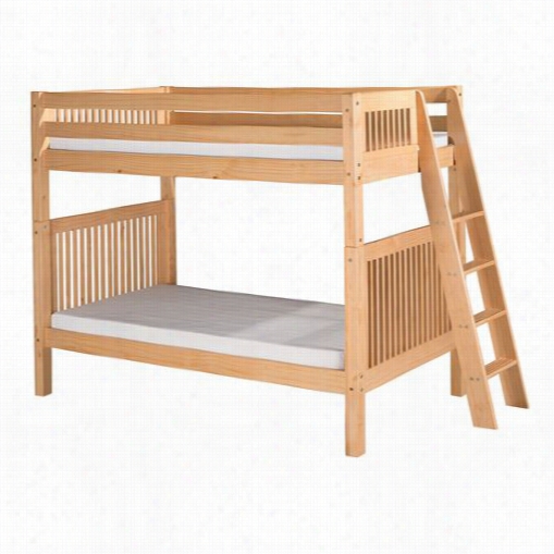 Camaflexi C91 Twin Bunk Bed With Mission Headboafd And Lateral Ngle Adder