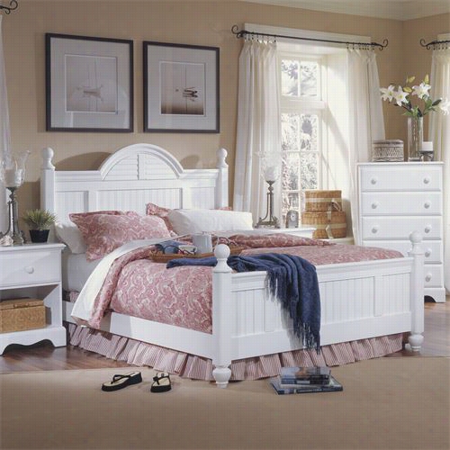 Carolina Furniture 417850-41785-3419400 Carolins Cottage 64"" Full Canopy Bed In White