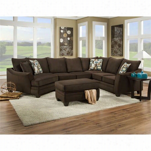 Chelsea Home Frniture 183840-4041-se-cfe Campbell 3 Piece Sectional In Flannel Espresso