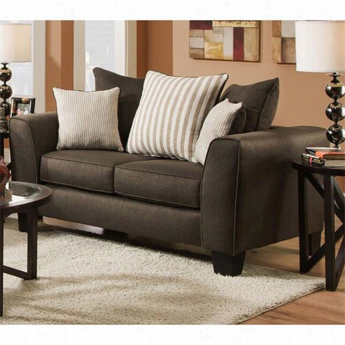 Chelsea Home Furnitre 730356-10-gens-23518 Bunker Base Chocolate Loveseat