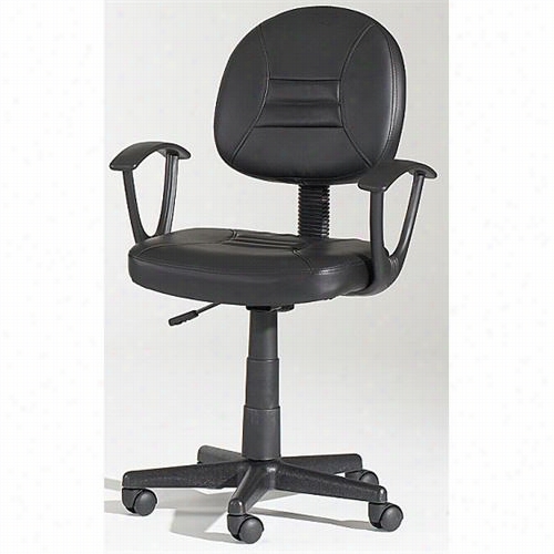 Chintaly Imports 3379-cch Swivel Pneumatic Gas Lift Office Chair In Black