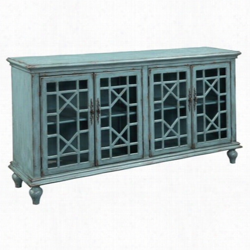 Coast To Coast 396200 71-3/4"" Four Door Media Credenza In Bayerr Y Blue Rub