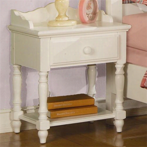 Coaster Movables 400362 Pepper Night Stand In White