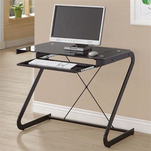 Coaster Furniture 800506 Contemporarg Computer Desk In Black