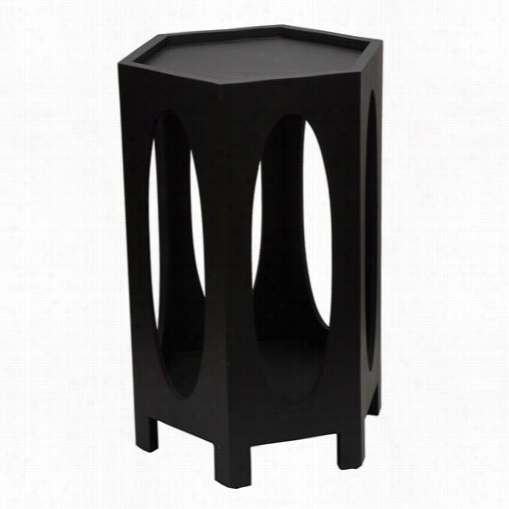 Deco Rtherapy Fr1470 Hexagoonal Accent Table Ihblack