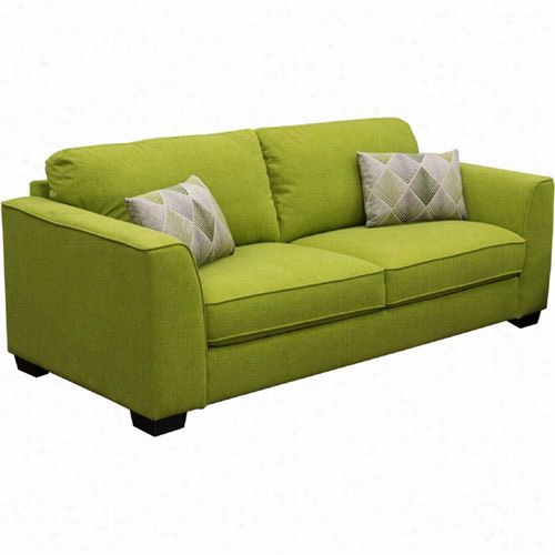 Diamond Sofa Stradbrooksow K Stradbrok Solid Fabric Sofa In Iwld Kiwi With Accent Pillows