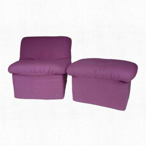 Fun Furnishings 41243 Purple Ccanvas Cloud Chair And Ottomzn