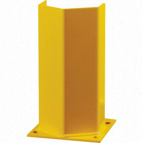 Hallowell Pp070618sy 6""w X 4-1/4""d X 18""h Post Guardian In Safety Yello W Includes Welded On 7"" X 7"&qjot; Anchoring Plate