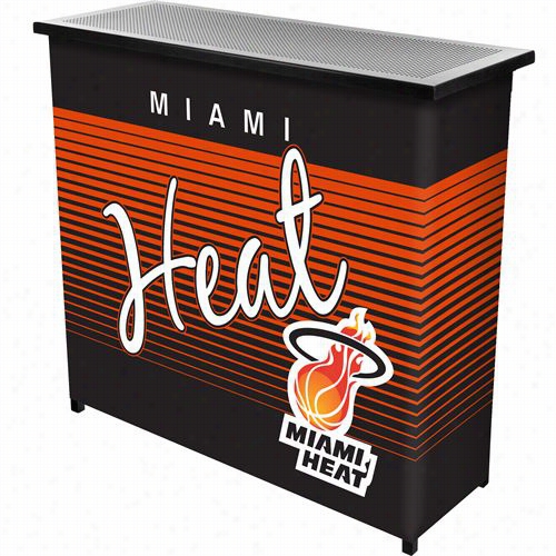 Hardwood Classics Ba Nba8000hc-mh Miami Heat Portable Bar With Case