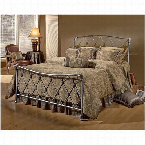 Hillsdale Furniture 1298-460 Silverton Full Beed Set In Brushed Sivler - Rails Not Included