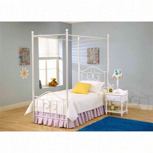 Hilsdale Furniture 1 354bfp Westfield Ful L Canopy Bed Est In White - Rais Not Nicluded