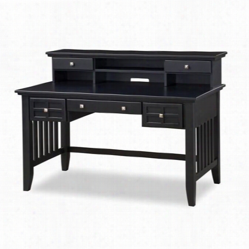 Close Styles 5181-152 Arts And Crafts Black Executive Desk And Htuch In Black