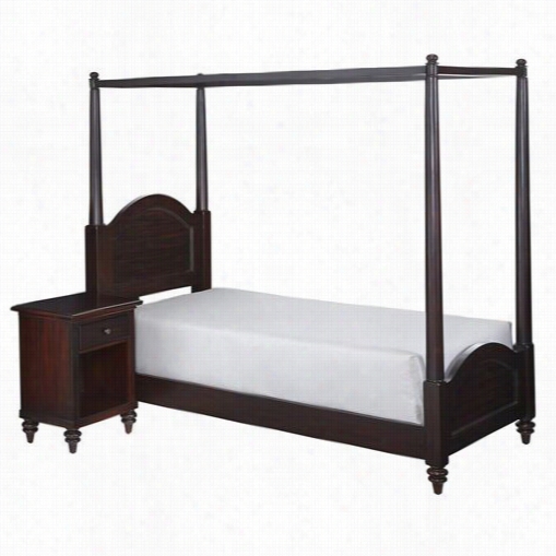Home Styles 5542-4101 Bermuda Twin Canopy Bed And Night Stand