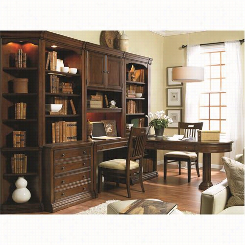 Hooker Furniture 258-70-424 Cherry Creeek Partner Desk  In Medium Wood