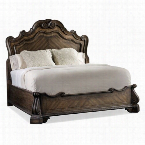 Hooker Furniture 5070-90266 Rhapsody King Paanel Bed In Medium Woodd