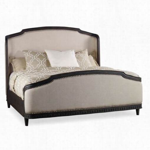 Hooker Furniture 5280-90850 Cors Ica Queen Upholstered Sheltre Bed In Dark Wood