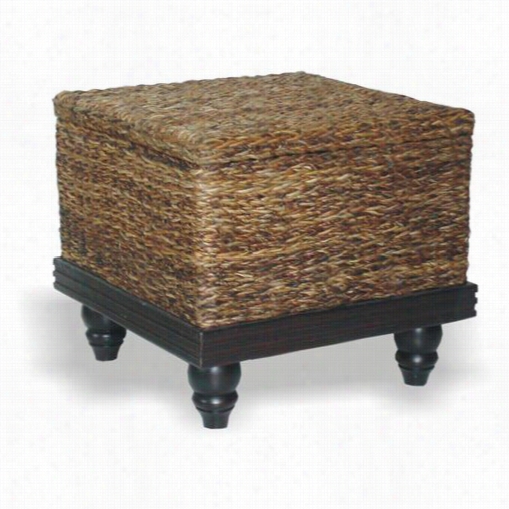 Jeffan Et-212 Tropical Abaca Small Astor End Table N Solid Mahogany With Storage