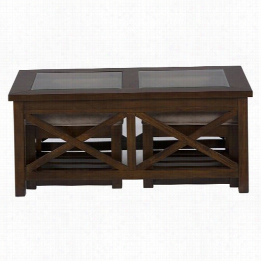 Jofran 482c-1 X  Side Cocktail Table With 2 Nes Ting Ottomans In Xa Vierr Birch